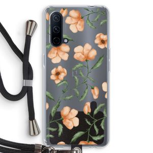 Peachy flowers: OnePlus Nord CE 5G Transparant Hoesje met koord