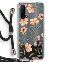 Peachy flowers: OnePlus Nord CE 5G Transparant Hoesje met koord
