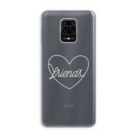 Friends heart pastel: Xiaomi Redmi Note 9 Pro Transparant Hoesje