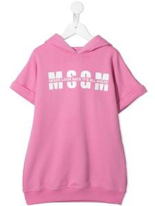 MSGM Kids robe à logo imprimé - Rose