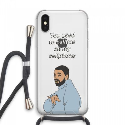 Hotline bling: iPhone XS Max Transparant Hoesje met koord