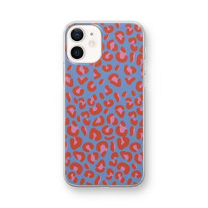 Leopard blue: iPhone 12 mini Transparant Hoesje
