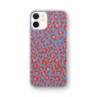 Leopard blue: iPhone 12 mini Transparant Hoesje
