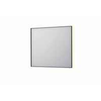INK SP32 spiegel - 90x4x80cm rechthoek in stalen kader incl indir LED - verwarming - color changing - dimbaar en schakelaar - mat zwart 8410050