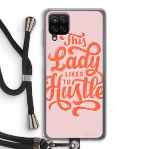 Hustle Lady: Samsung Galaxy A12 Transparant Hoesje met koord