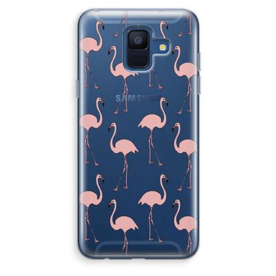 Anything Flamingoes: Samsung Galaxy A6 (2018) Transparant Hoesje