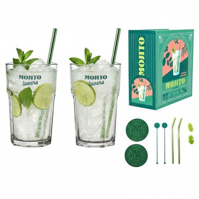 Mojito Cocktail Giftset - 10-delig - luxe cadeauset - glazen - vaderdag / moederdag
