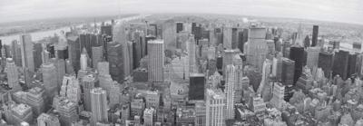 Kunstdruk Shutterstock - Manhatten panorama 95x33cm