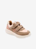 YUKI baskets met glitterdetails, klittenbandsluiting en veters, meisje BISGAARD zandbeige