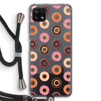 Donuts: Samsung Galaxy A22 5G Transparant Hoesje met koord Donuts: Samsung Galaxy A22 5G Transparant Hoesje met koord