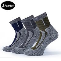 Voor heren 2 paar Multi-pakketten Sokken Hardloopsokken Casual sokken Lange sokken Leger Groen Donkerblauw Kleur Kleurenblok Sport Outdoor Dagelijks Vakantie Standaard Medium Lente Herfst Modieus Lightinthebox