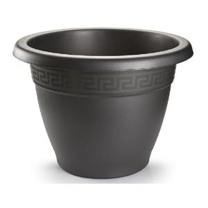 Plasticforte Plantenpot - 3x - antraciet - kunststof - rond - D43,5 cm -Bloempotten - buiten