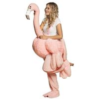 Instap kostuum Flamingo - dieren verkleed kleding - voor volwassenen - one size