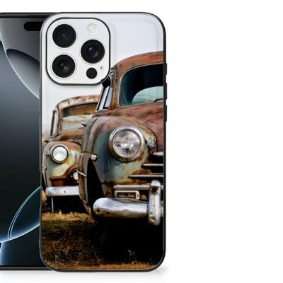 iPhone 16 Pro Max Silicone Back Case Vintage Auto