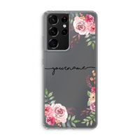 Rozen: Samsung Galaxy S21 Ultra Transparant Hoesje
