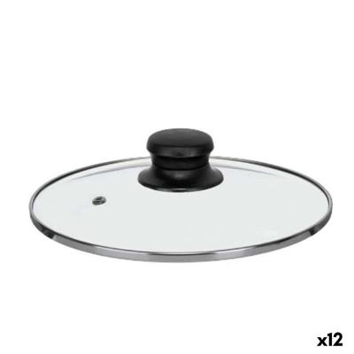 Pannedeksel Kinvara CN-SW1304-20CM CN-SW1304-20CM Transparant Zilverkleurig Zilver Metaal Glas Roestvrij staal Kristal Staal 20