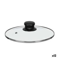 Pannedeksel Kinvara CN-SW1304-20CM CN-SW1304-20CM Transparant Zilverkleurig Zilver Metaal Glas Roestvrij staal Kristal Staal 20