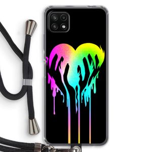 Hold My Heart: Samsung Galaxy A22 5G Transparant Hoesje met koord