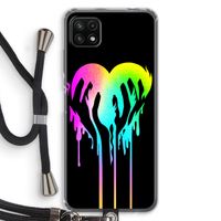 Hold My Heart: Samsung Galaxy A22 5G Transparant Hoesje met koord