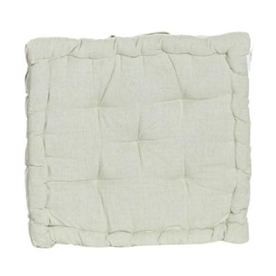 ITEM Vloerkussen Kenya - lichtgroen - katoen - 40x40x8 cm - extra dik zitkussen - met hengsel