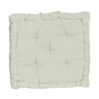 ITEM Vloerkussen Kenya - lichtgroen - katoen - 40x40x8 cm - extra dik zitkussen - met hengsel