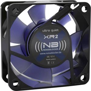 NoiseBlocker BlackSilent XR-2 PC-ventilator Zwart, Blauw (transparant) (b x h x d) 60 x 60 x 25 mm