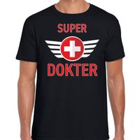 Super dokter cadeau t-shirt zwart voor heren - thumbnail