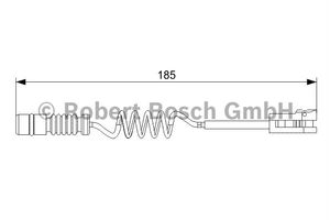 Waarschuwingscontact, remvoering-/blokslijtage achter AP808