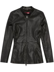 Diesel veste en cuir L-Sory-N1 à logo appliqué - Noir