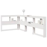 Boekenkast Hoofdeinde L-vormig 90 cm massief grenenhout wit