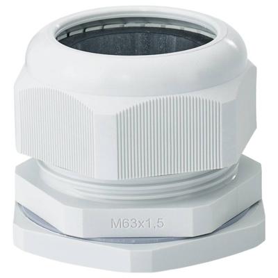 Hensel 3600215 Wartel Met borgmoer, Met trekontlasting, Slagvast Kunststof Lichtgrijs 1 stuk(s)