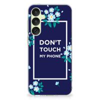 Samsung Galaxy A35 Silicone-hoesje Flowers Blue DTMP