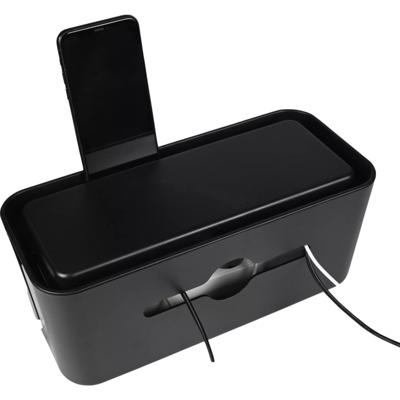 Benson Kabelmanagementbox - multifunctioneel - zwart - 31 x 13,5 x 13 cm