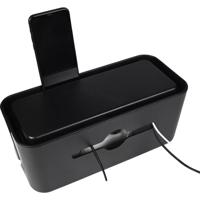 Benson Kabelmanagementbox - multifunctioneel - zwart - 31 x 13,5 x 13 cm