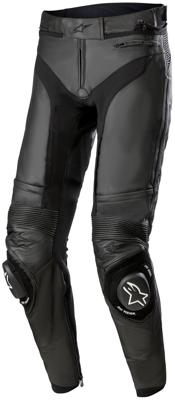 ALPINESTARS Missile V3 Pants, Leder motorbroek heren, Zwart-Zwart Kort