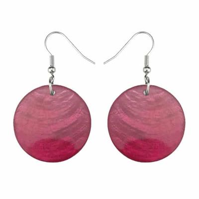 Oorhangers Capiz Schelpen Rood
