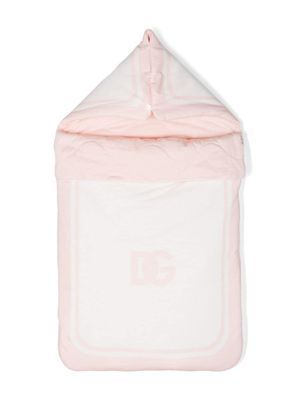 Dolce & Gabbana Kids nid d'ange en coton à logo imprimé - Rose