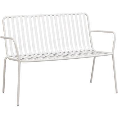 Tuinbank Vence - metaal zand - 81x114x62 cm - Leen Bakker