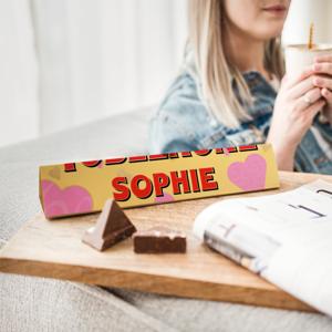 Toblerone liefdesreep met naam en foto - Large