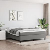 Boxspring bed stof donkergrijs 180x200 cm