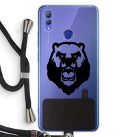 Angry Bear (black): Honor Note 10 Transparant Hoesje met koord