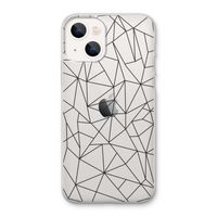 Geometrische lijnen zwart: iPhone 13 Transparant Hoesje