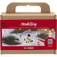 Creativ Company Mini hobbyset boetseren, sneeuwpop, 1 doos