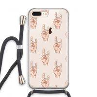 Rock: iPhone 7 PLUS Transparant Hoesje met koord