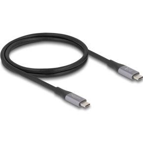 DeLOCK 81191 USB-kabel USB4 Gen 2x2 1 m USB C Zwart, Grijs