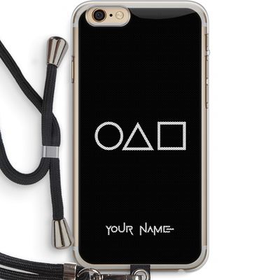 Squid Game: iPhone 6 PLUS / 6S PLUS Transparant Hoesje met koord
