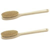 Set van 2x stuks houten badborstels/massageborstels/wellnessborstels 39 cm - thumbnail