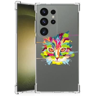 Samsung Galaxy S24 Ultra Stevig | Bumper Hoesje | Cat Color Samsung Galaxy S24 Ultra Stevig | Bumper Hoesje | Cat Color