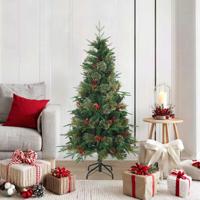 Kunstmatige Inklapbare Kerstboom Groen 150 cm PVC, PE en staal