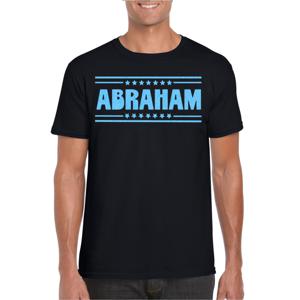 Verkleed T-shirt voor heren - abraham - zwart - glitter blauw - verjaardag/themafeest - 50 jaar